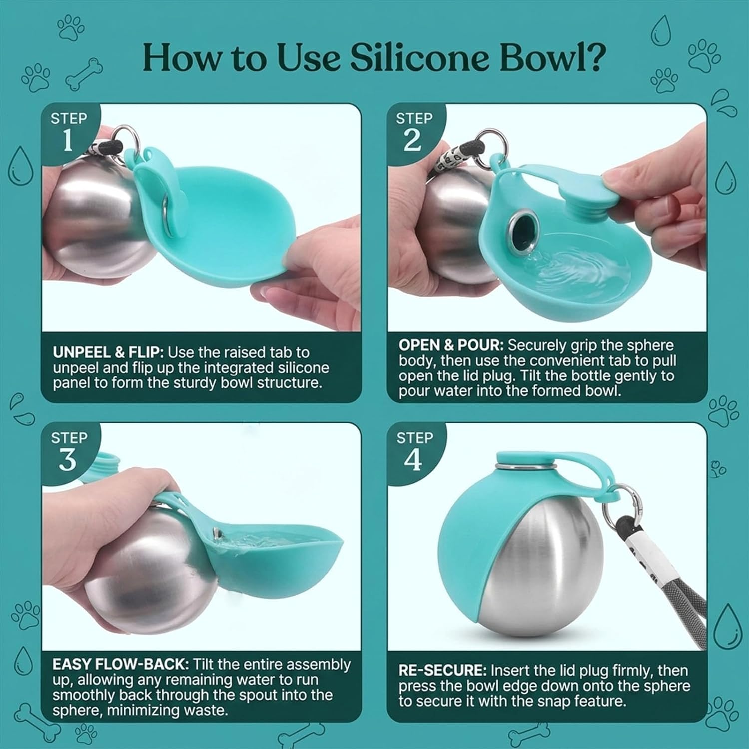 2-in-1 Dog Water Bottle That Makes Walks Easier