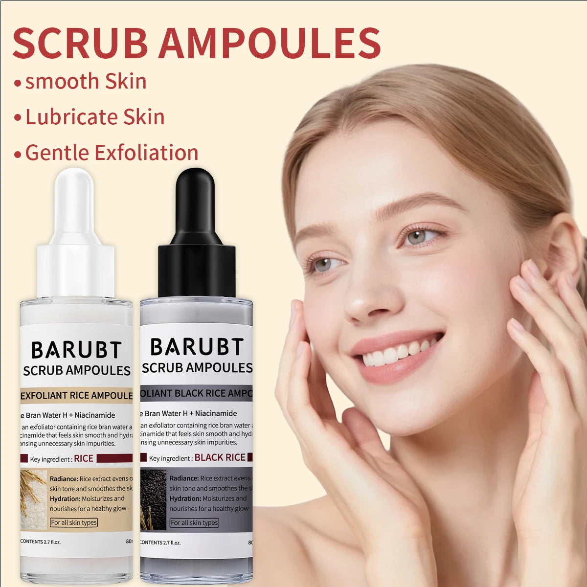BARUBT™ Gentle Rice Exfoliating Ampoule – Brightening & Glow Essence