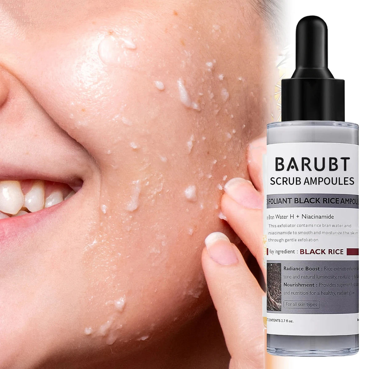 BARUBT™ Gentle Rice Exfoliating Ampoule – Brightening & Glow Essence